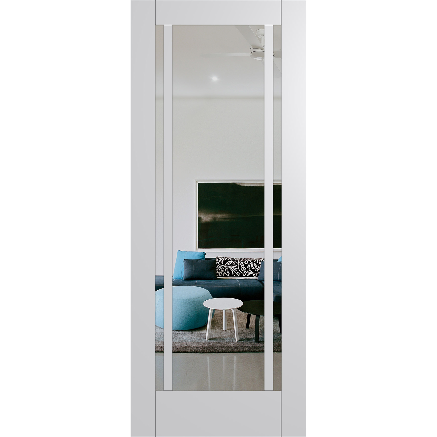 Hume Doors HAM12 White Clear