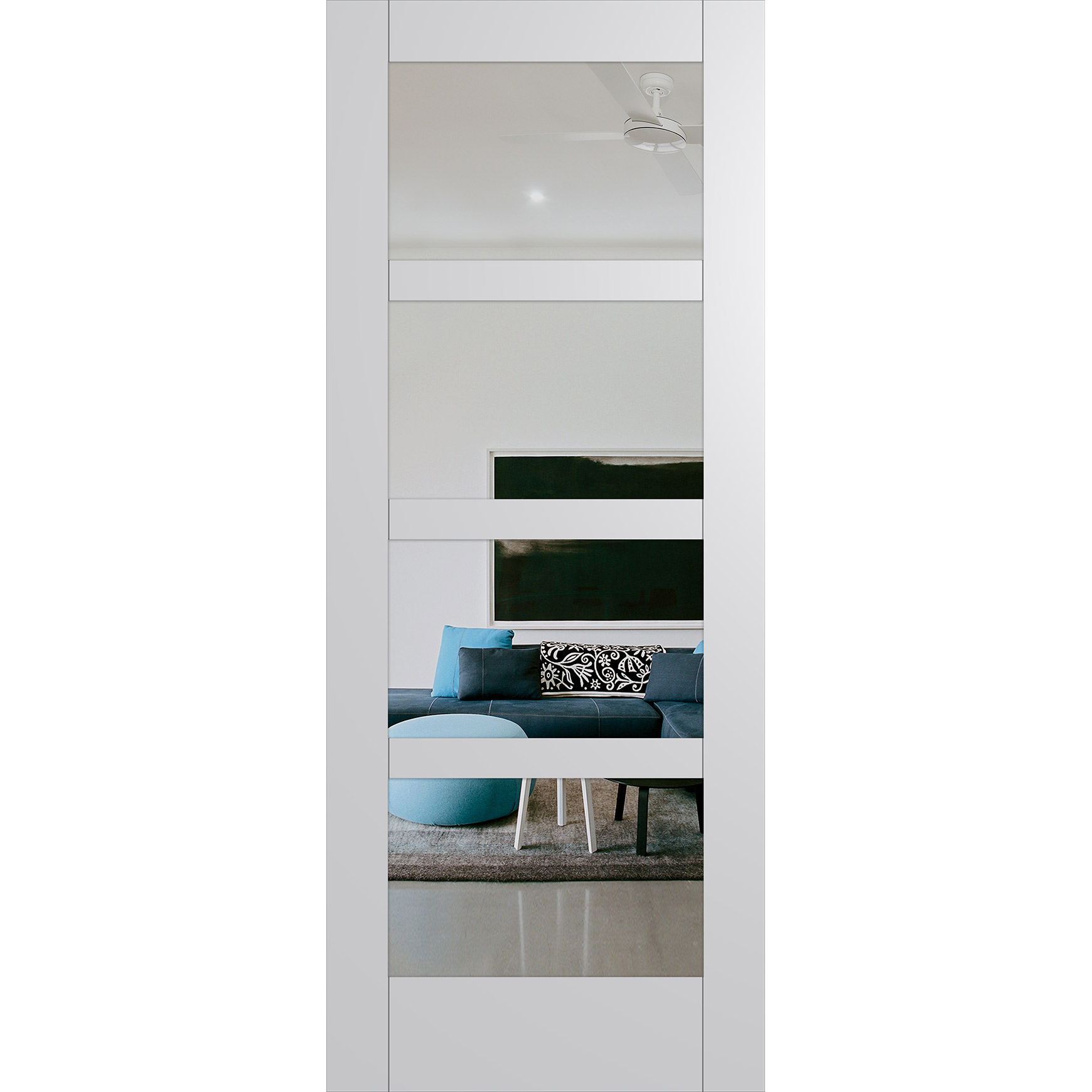 Hume Doors HAM4 White Clear