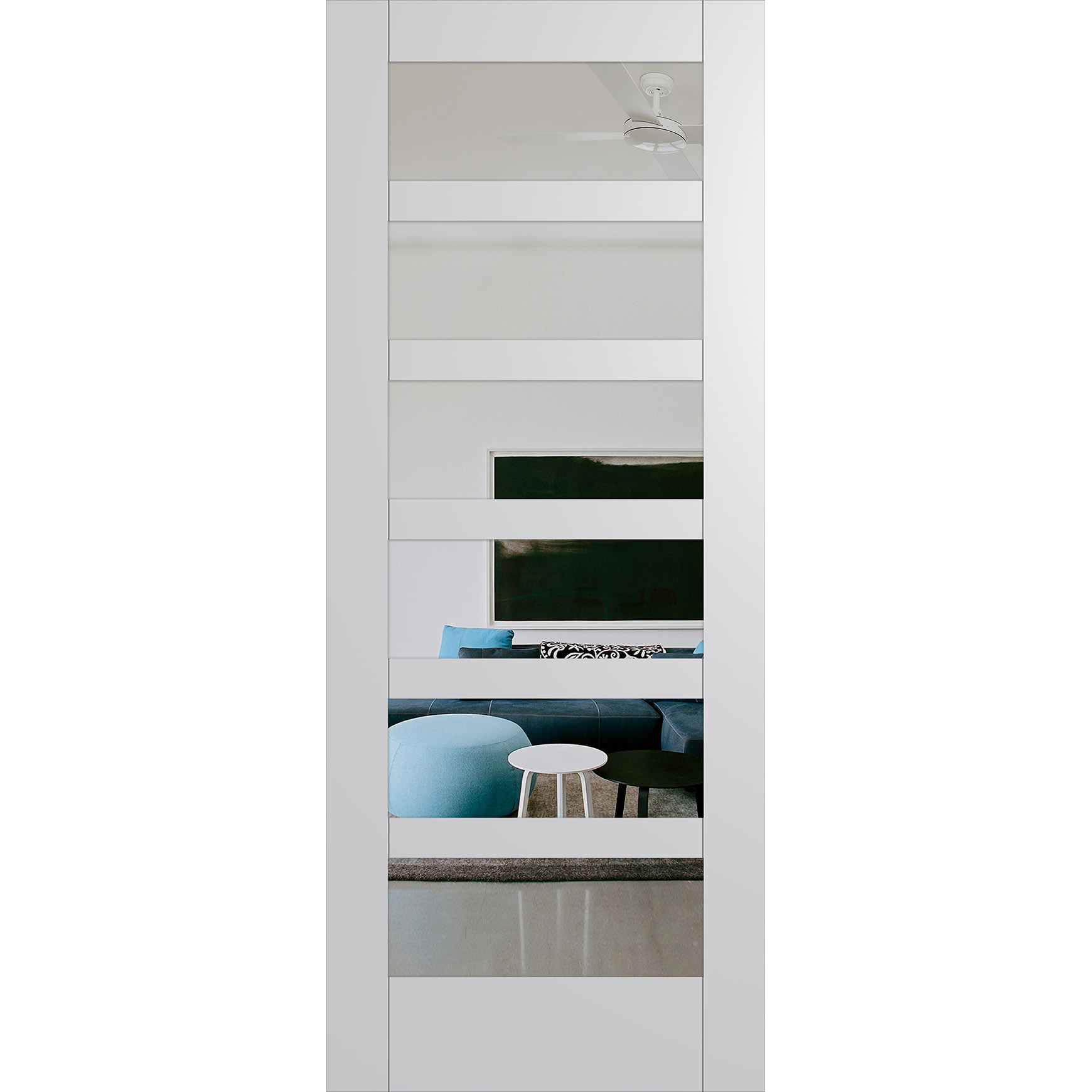 Hume Doors HAM6 White Clear