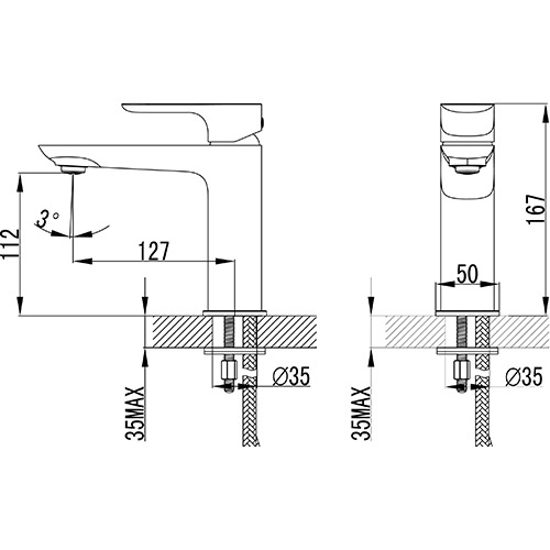 ikon banda basin mixer hyb22-201-s