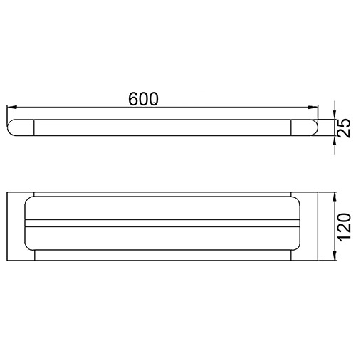 ikon kara double towel rail 3604-600-s