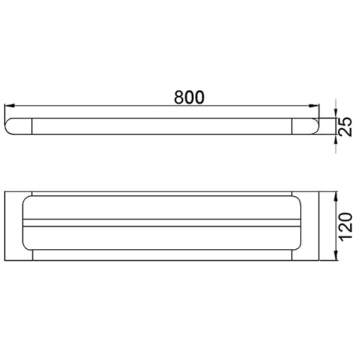 ikon kara double towel rail 3604-800-s
