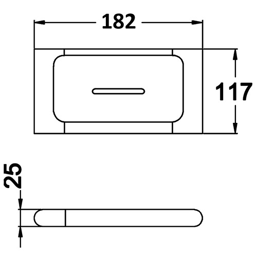 ikon kara soap dish 3605d-s
