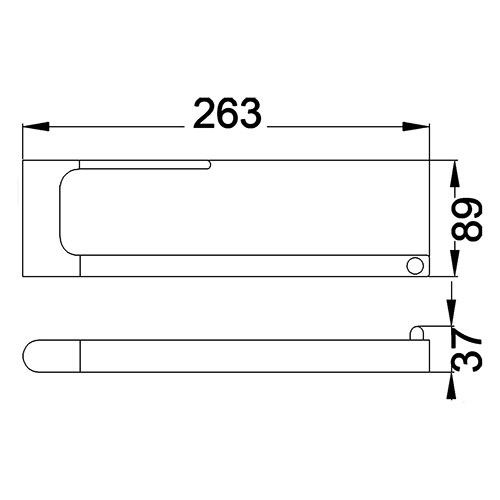 ikon kara towel bar 3608-s