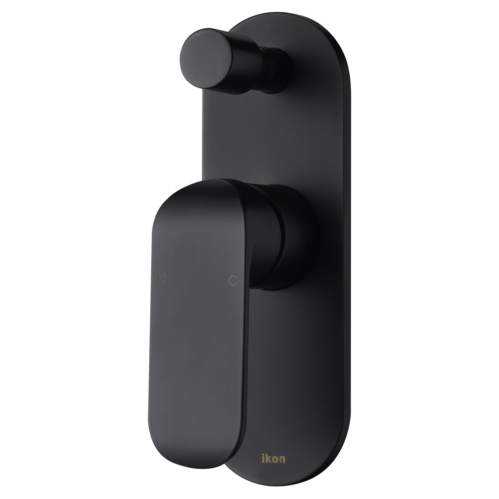 ikon kara wall mixer diverter black hyb11-501mb