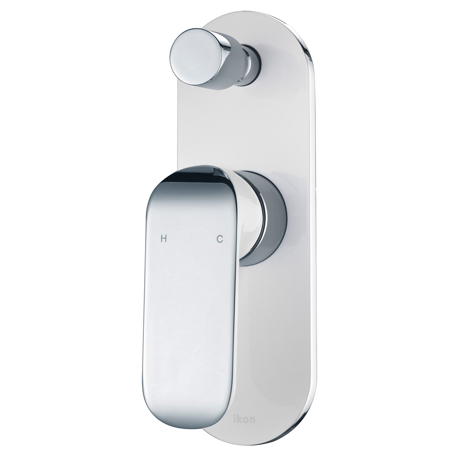 ikon-kara wall mixer diverter white chrome hyb11-501cw
