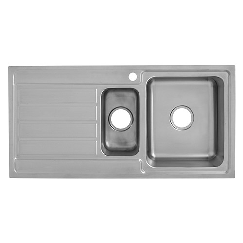 ikon seto 1 & 1/4 sink with drainer rhb-p5360p-r-s