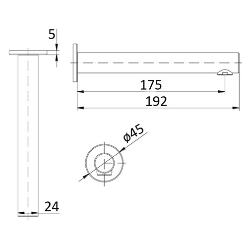 ikon hali bath spout hyb88-801-s
