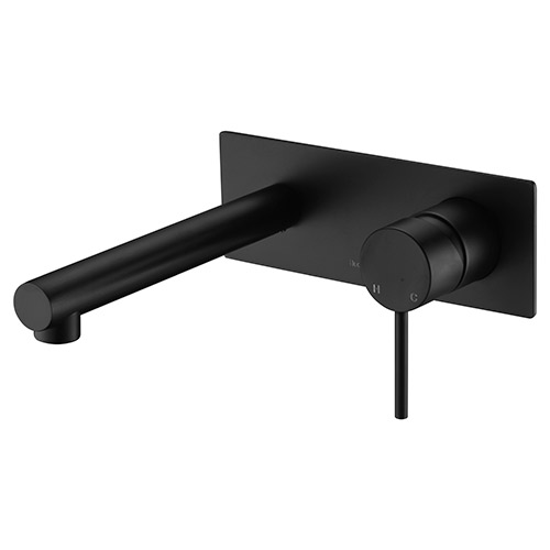 ikon hali wall basin mixer black hyb88-601-b