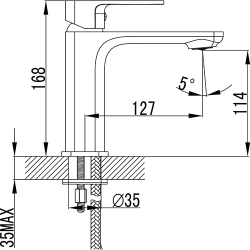 ikon seto basin mixer hyb66-201-s