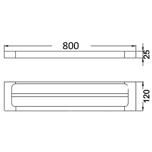 ikon seto double towel rail 3804-800-s
