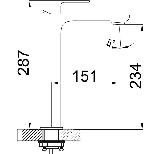 ikon seto high rise basin mixer hyb66-202-s