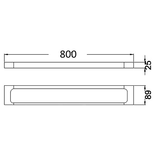 ikon seto single towel rail 3803-800-s