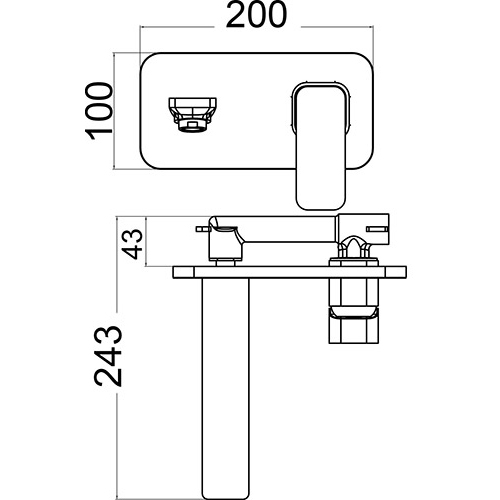 Seto Wall Basin Mixer With Spout - Image 5
