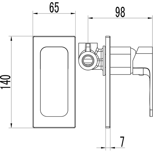 ikon seto wall mixer hyb66-301-s