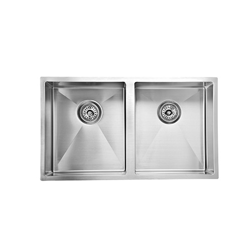 p&p eden above under mount double sink ps340dr