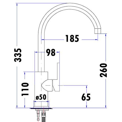 Maya Gooseneck Sink Mixer - Image 2