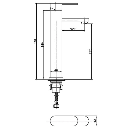 Pine High Rise Basin Mixer - Image 2