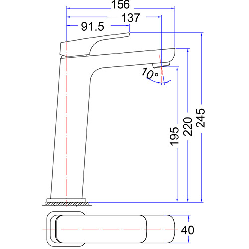 Eden High Rise Basin Mixer - Image 3