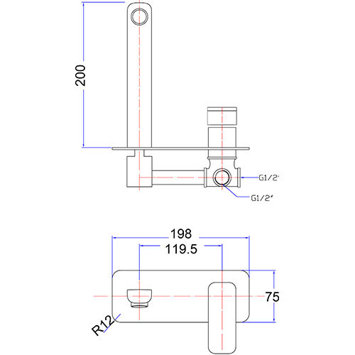 Eden Wall Basin Mixer With Spout - Image 3