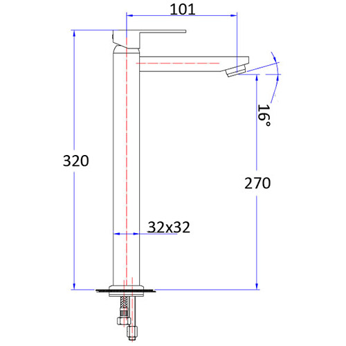Rosa One High Rise Basin Mixer - Image 2