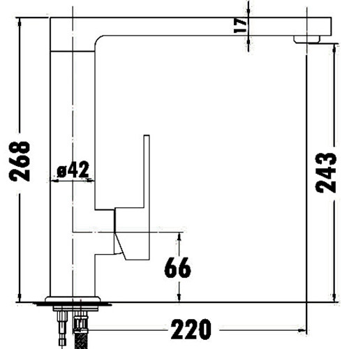 Rosa High Rise Sink Mixer - Image 3