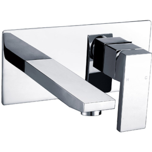 Rosa Wall Basin Mixer With Spout