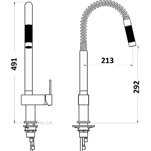 Sara One Pull-Out Sink Mixer - Image 2