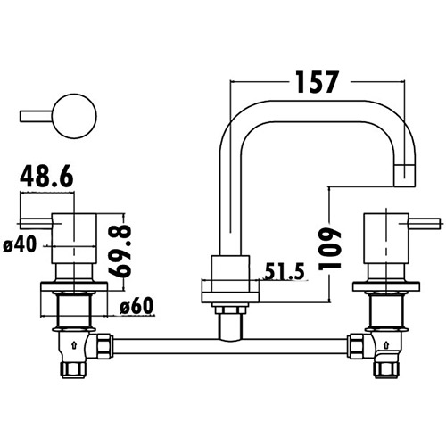 PJK Basin Tap Set - Image 2