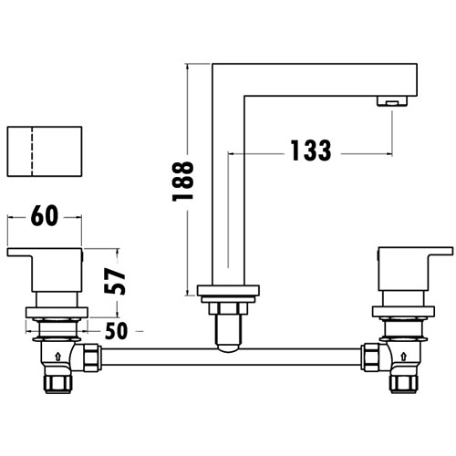 PQK Two Basin Tap Set - Image 2