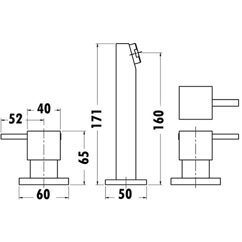 PQK One Bath Tap Set - Image 2