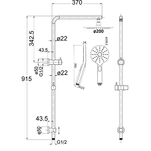 Cora Two Multifunction Shower - Image 3