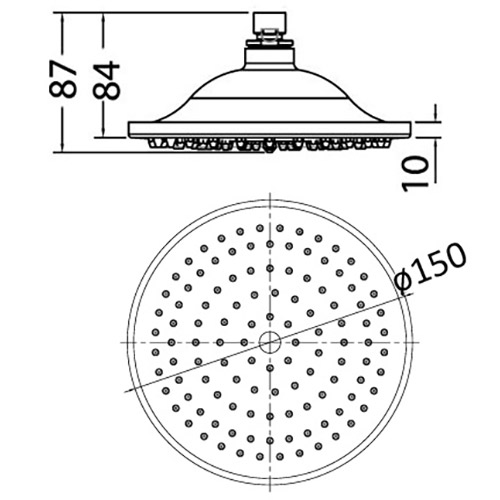 Cora One Round Shower Head - Image 2