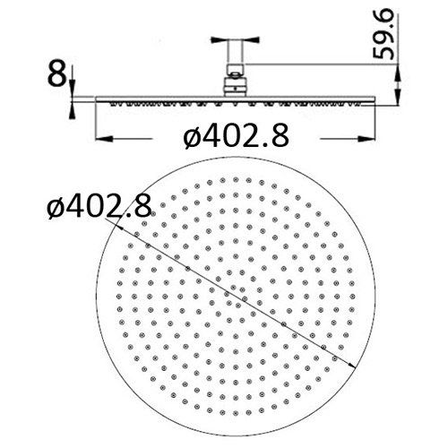 Cora Four Round Shower Head - Image 2