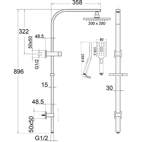 Eden Two Multifunction Shower - Image 3