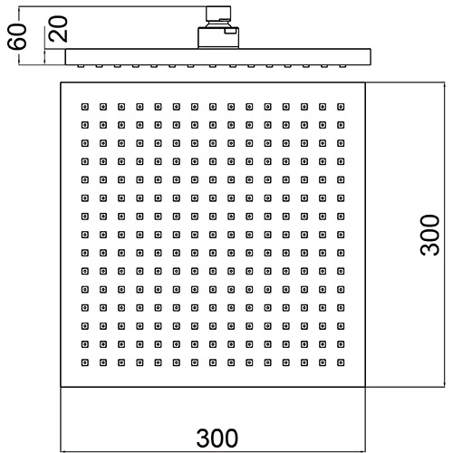 Rosa Type Two Square Plastic Shower Head - Image 2