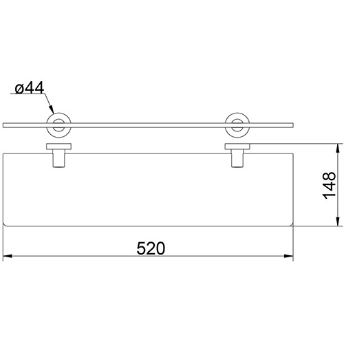 Ruby Glass Shelf - Image 2