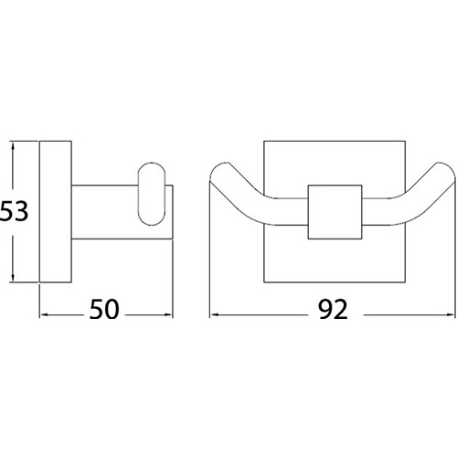 Sara Double Robe Hook - Image 2