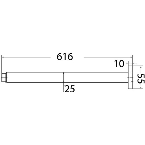 PRY Type Two Square Vertical Shower Arm - Image 8