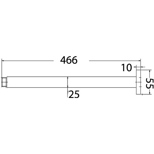 PRY Type Two Square Vertical Shower Arm - Image 6
