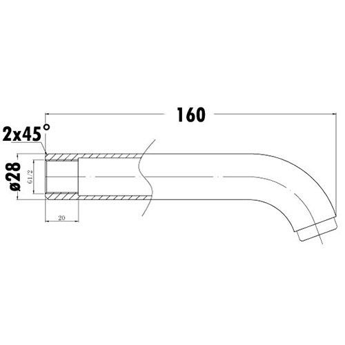 Yale Six Bath Spout - Image 2