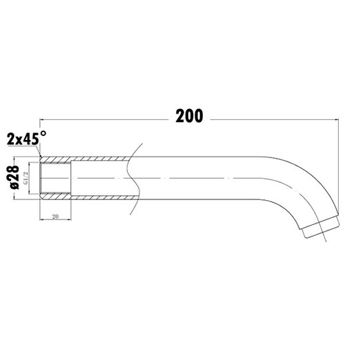Yale Seven Bath Spout - Image 2