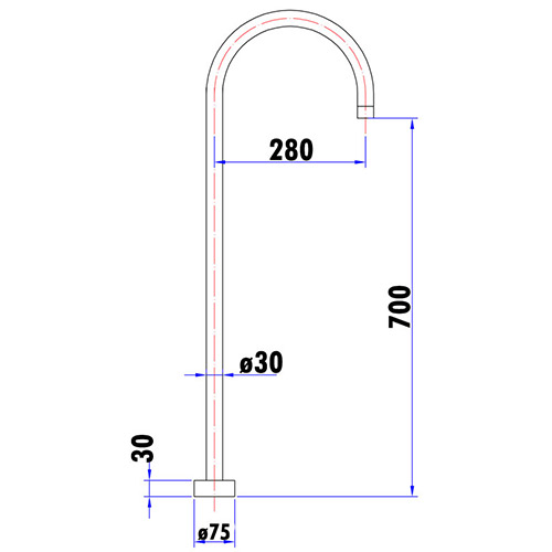 Yale Round Floor Bath Spout - Image 2