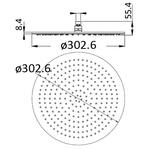 Cora Four Round Shower Head - Image 3