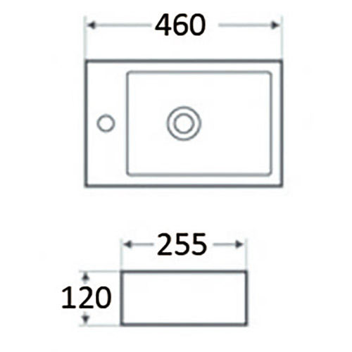 Rosa Type Two Wall Hung Basin - Image 2
