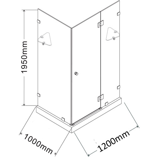 PLT Frameless Square Shower Screen - Image 3