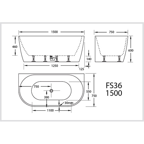 FS36 Freestanding Bath - Image 2
