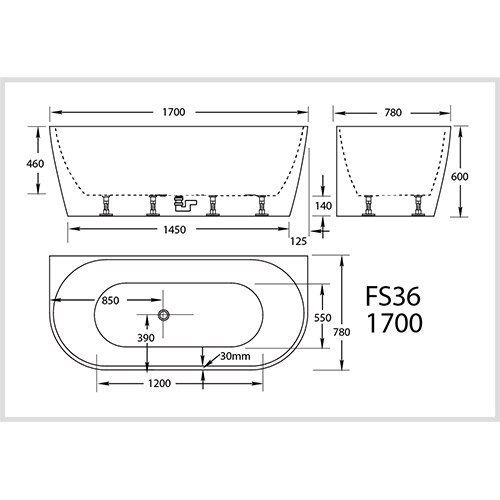 FS36 Freestanding Bath - Image 3