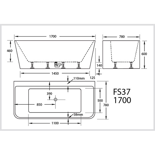FS37 Freestanding Bath - Image 3