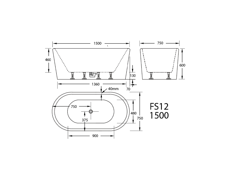 FS12 Freestanding Bath - Image 2
